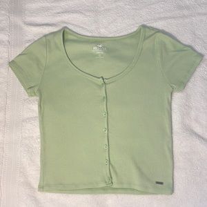 Hollister Must-Have Button Baby Tee